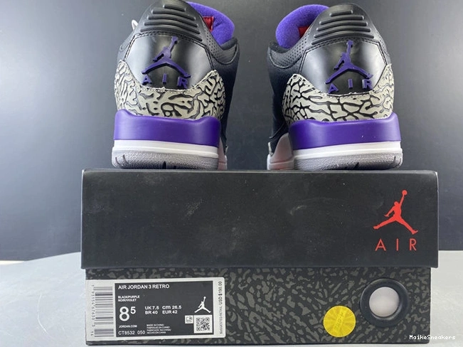 MaikeSneakers CT8532- Black FlexibleFit Court Purple Jordan3 3845 1028